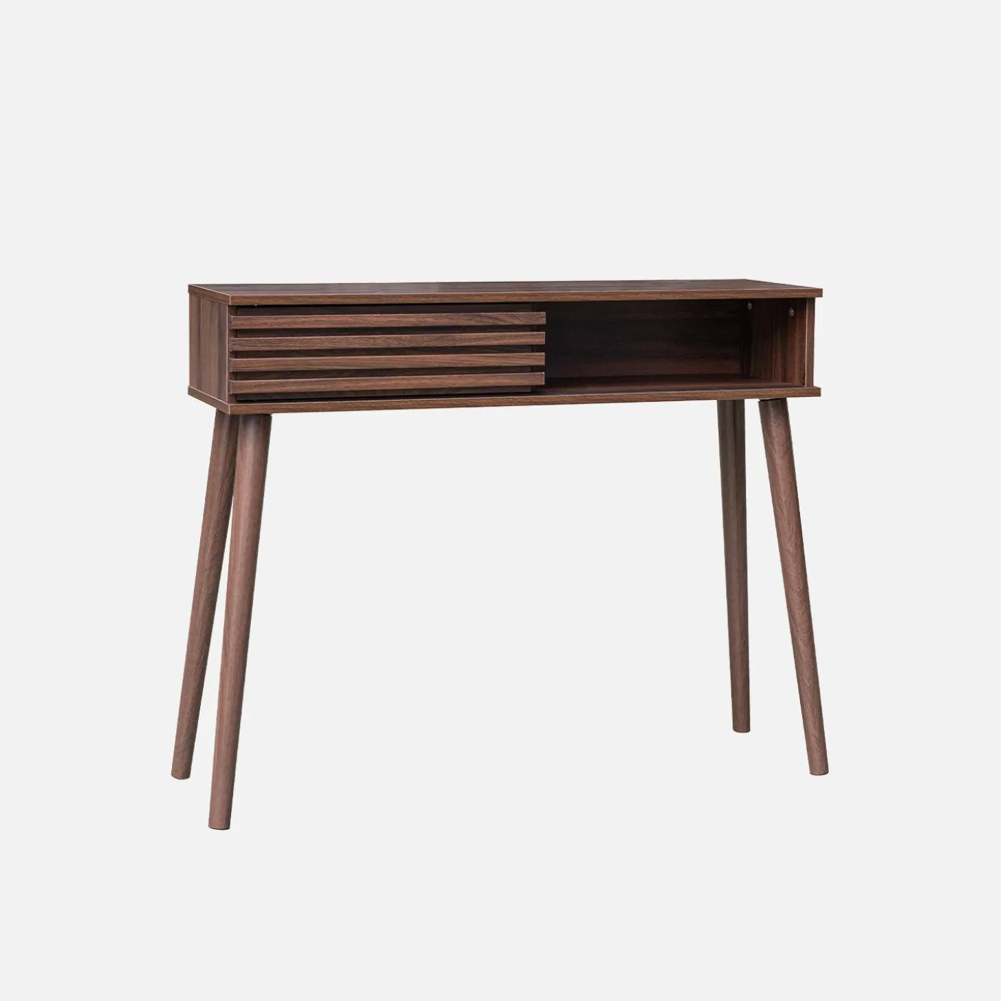 Consola escandinava com efeito de madeira, 100cm