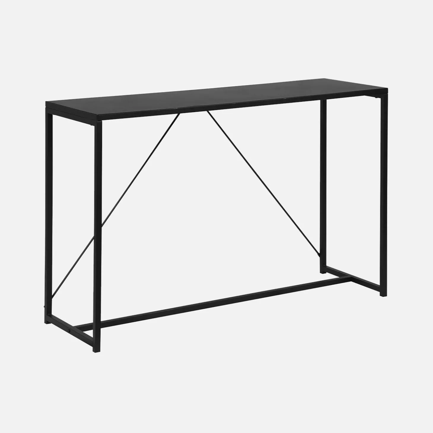 Consola metálica com barra de reforço, 120cm