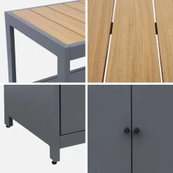 Cozinha exterior em alumínio e polywood com 2 portas