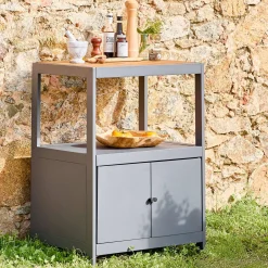 Cozinha exterior em alumínio e polywood com 2 portas