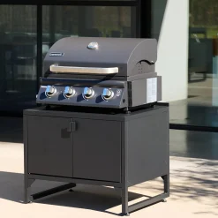 Cozinha exterior em aço 2 portas, 80cm