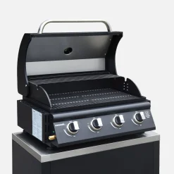 Cozinha exterior 5 módulos com churrasqueira a gás de 4 queimadores