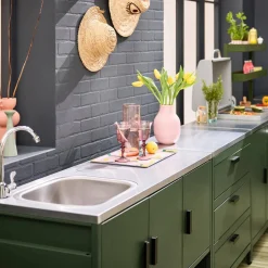 Cozinha exterior 6 módulos em aço inoxidável com churrasqueira a gás de 3 queimadores