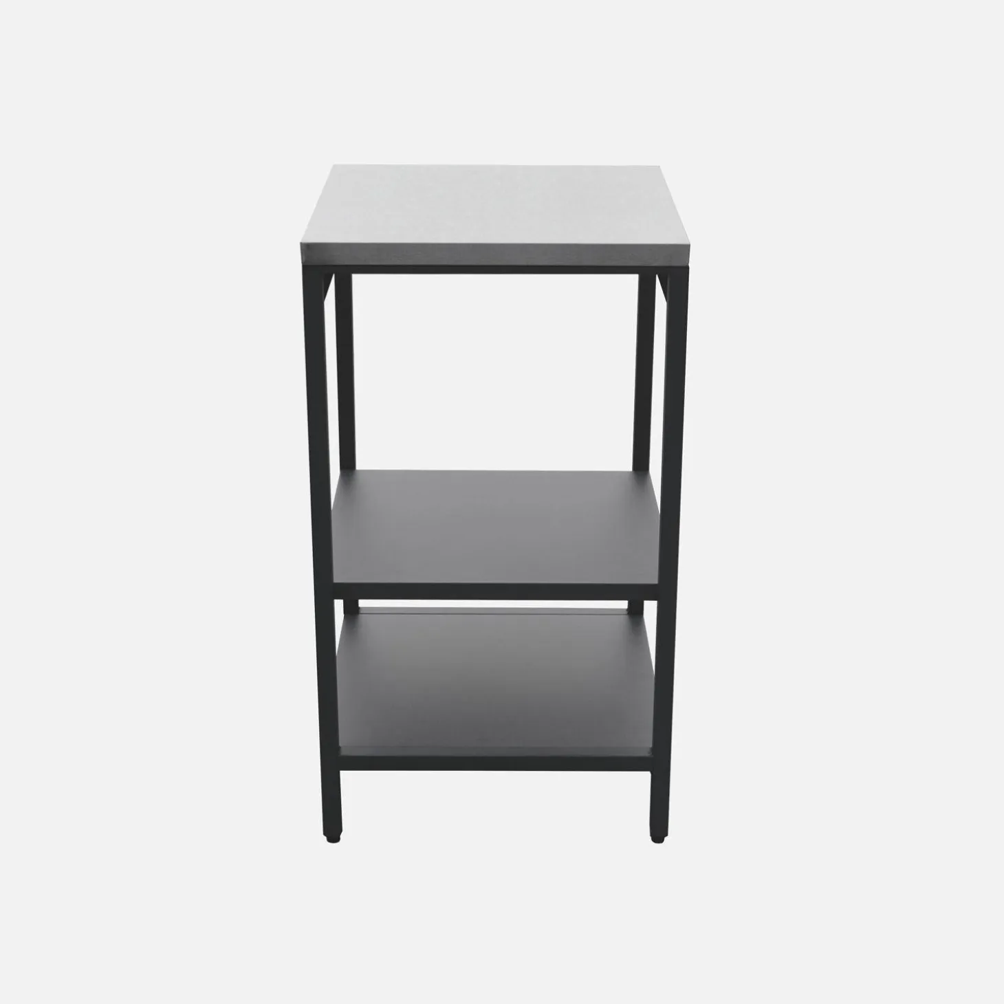 Cozinha externa de aço com 2 prateleiras, 49cm