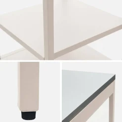 Cozinha externa de aço com 2 prateleiras, 49cm