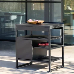 Cozinha externa de aço 1 porta 3 prateleiras, 80cm
