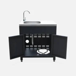 Cozinha externa 6 módulos aço inoxidável