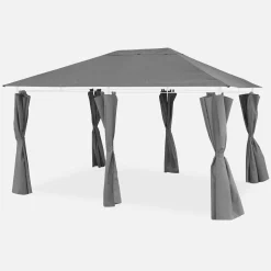 Dossel e cortinas para gazebo, Divio 3x4m