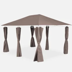 Dossel e cortinas para gazebo, Divio 3x4m