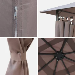 Dossel e cortinas para o caramanchão, Elusa 3x3m