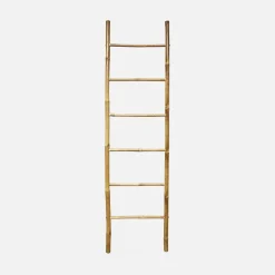 Escada decorativa de bambu com 6 montantes
