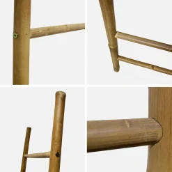 Escada decorativa de bambu com 6 montantes