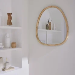 Espelho de madeira de abeto, 75cm
