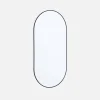 Espelho oval alumínio, 120cm