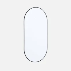 Espelho oval alumínio, 120cm