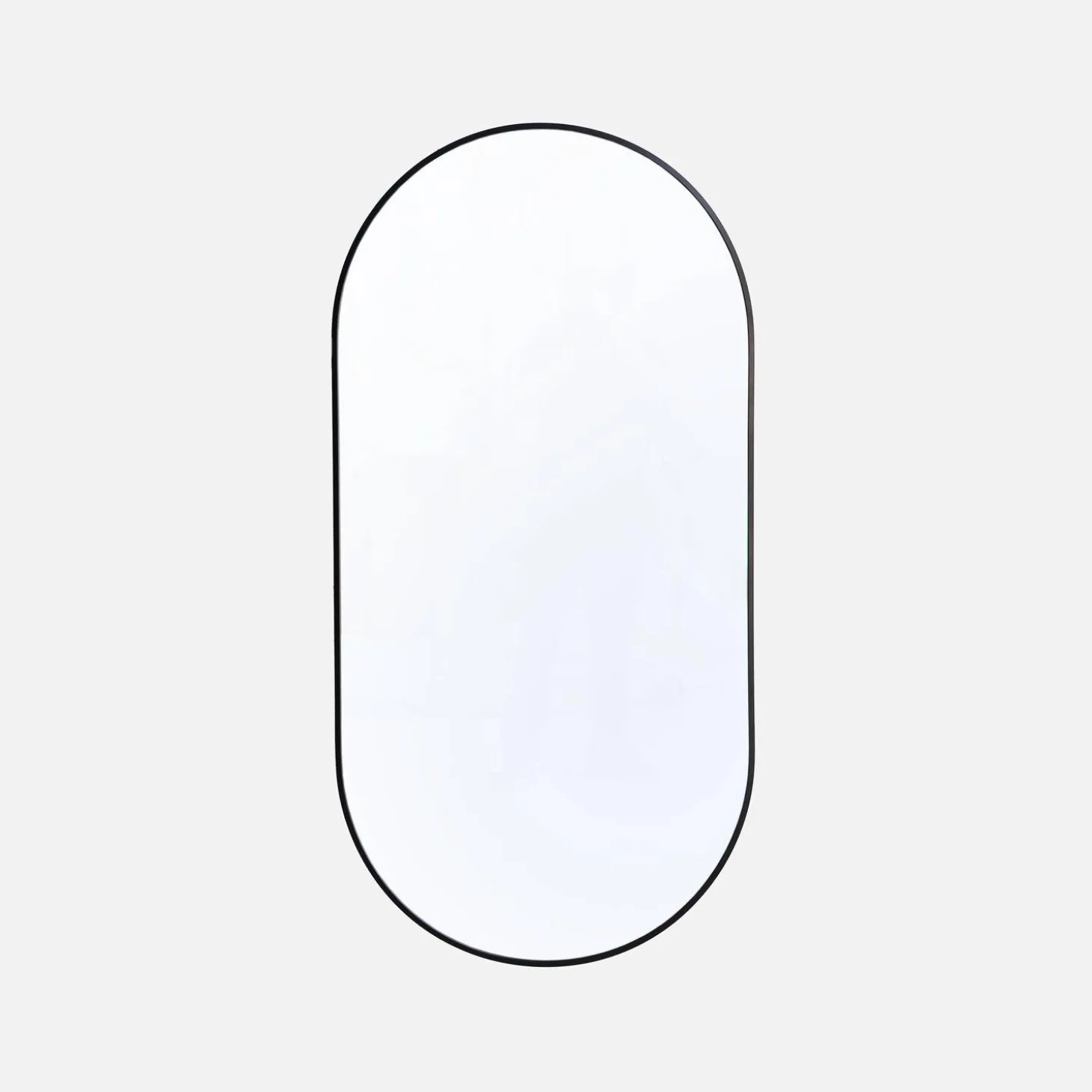 Espelho oval alumínio, 120cm