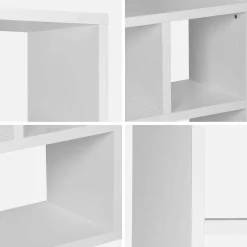 Estante assimétrica de 5 níveis com 10 compartimentos
