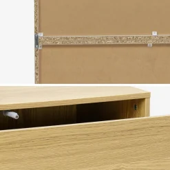 Estante, biblioteca modular decorativa de madeira, 3 gavetas e 8 nichos