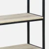 Estante industrial com efeito de metal e madeira, 120cm