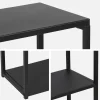 Estante industrial em metal preto, 3 prateleiras, 120cm