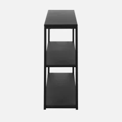 Estante industrial em metal preto, 3 prateleiras, 120cm