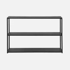 Estante industrial em metal preto, 3 prateleiras, 120cm
