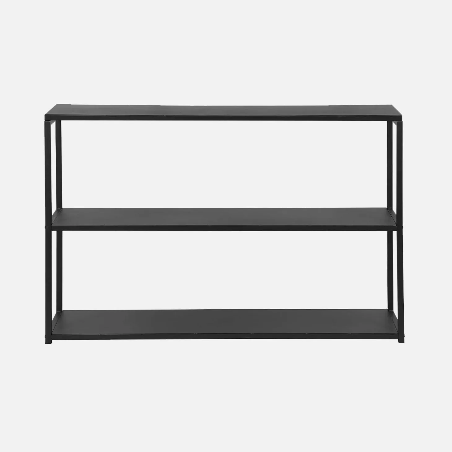 Estante industrial em metal preto, 3 prateleiras, 120cm