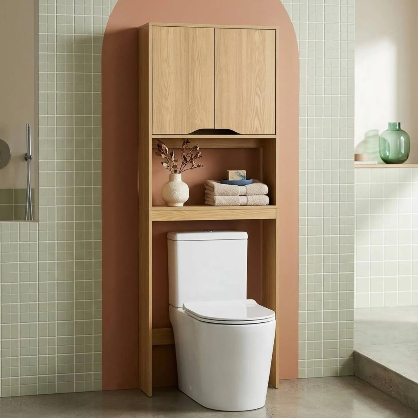 Estante/móvel WC vintage decoração madeira