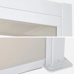 Estore lateral de enrolar em alumínio e textilene para pérgola bioclimática, 3m
