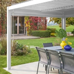 Estore lateral de enrolar em alumínio e textilene para pérgola bioclimática, 3m