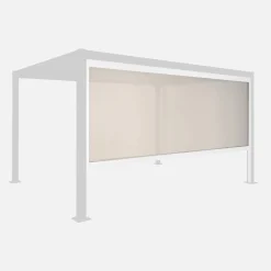 Estore lateral de enrolar em alumínio e textilene para pérgola bioclimática, 4m