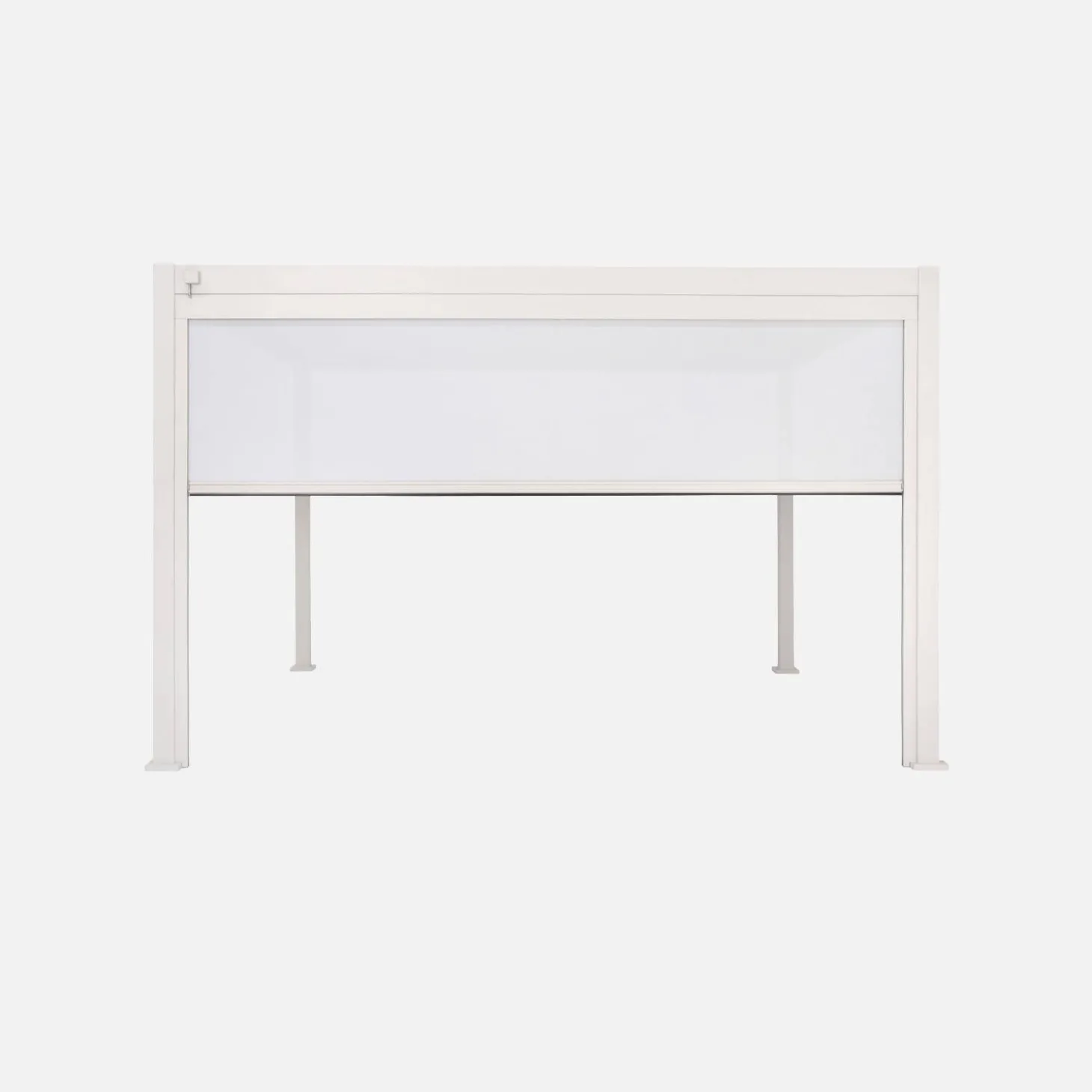 Estore lateral de enrolar em alumínio e textilene para pérgola bioclimática, 4m