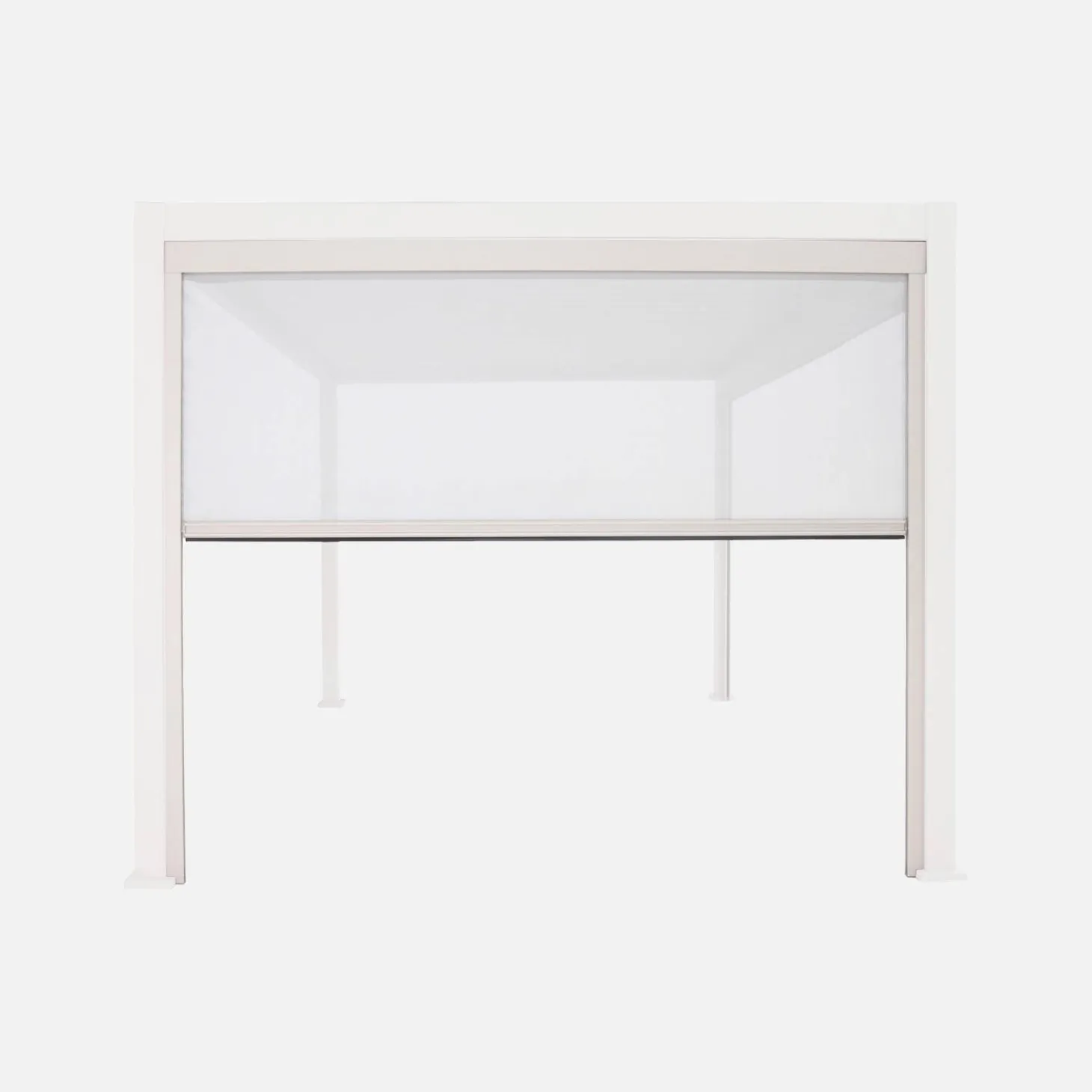 Estore lateral de enrolar em alumínio e textilene para pérgola bioclimática, 3m