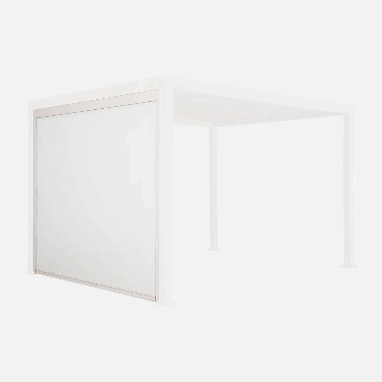 Estore lateral de enrolar em alumínio e textilene para pérgola bioclimática, 3m