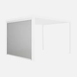 Estore lateral de enrolar em alumínio e textilene para pérgola bioclimática, 3m