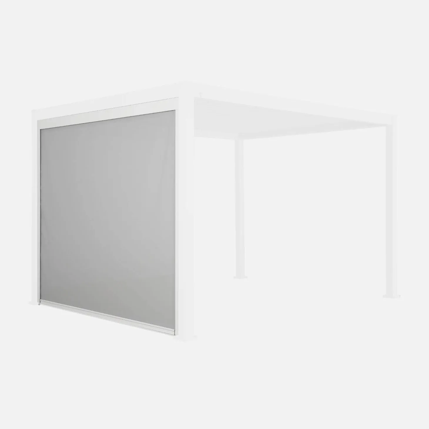 Estore lateral de enrolar em alumínio e textilene para pérgola bioclimática, 3m