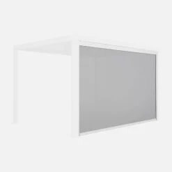 Estore lateral de enrolar em alumínio e textilene para pérgola bioclimática, 4m