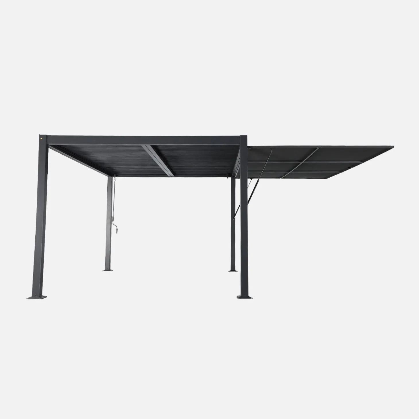 Estore lateral retrátil em alumínio e textileno para pérgola bioclimática, 4m
