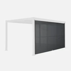 Estore lateral retrátil em alumínio e textileno para pérgola bioclimática, 4m