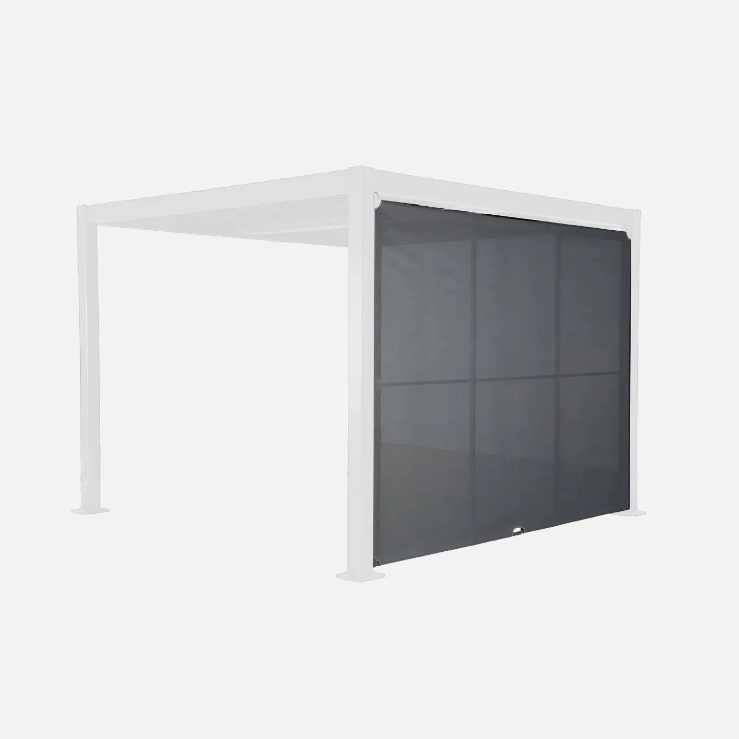 Estore lateral retrátil em alumínio e textileno para pérgola bioclimática, 3m