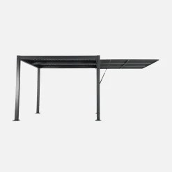 Estore lateral retrátil em alumínio e textileno para pérgola bioclimática, 3m