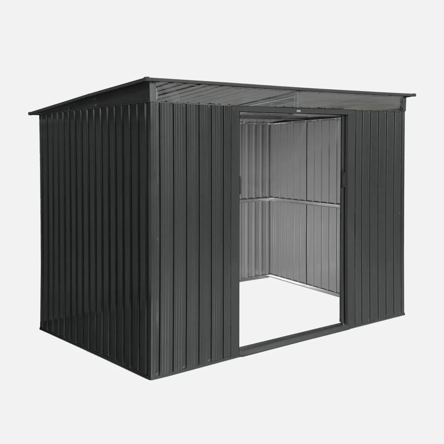 Galpão metálico para jardim 4,85m2 com claraboia