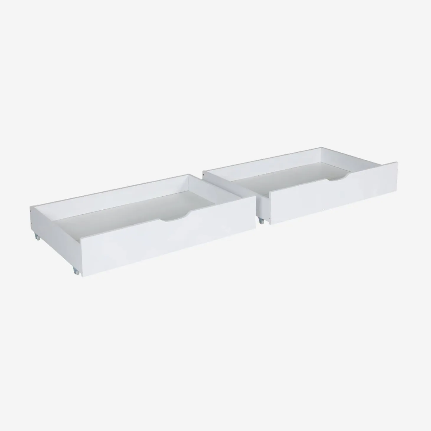 Gaveta de cama infantil Roya em madeira de pinho, set de 2