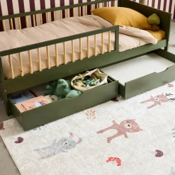 Gaveta de cama infantil Roya em madeira de pinho, set de 2