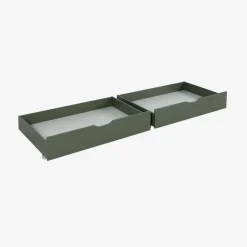 Gaveta de cama infantil Roya em madeira de pinho, set de 2