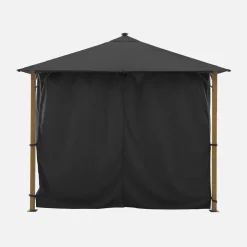 Gazebo em alumínio 3x3m com cortinas e LED
