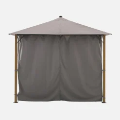 Gazebo em alumínio 3x3m com cortinas e LED