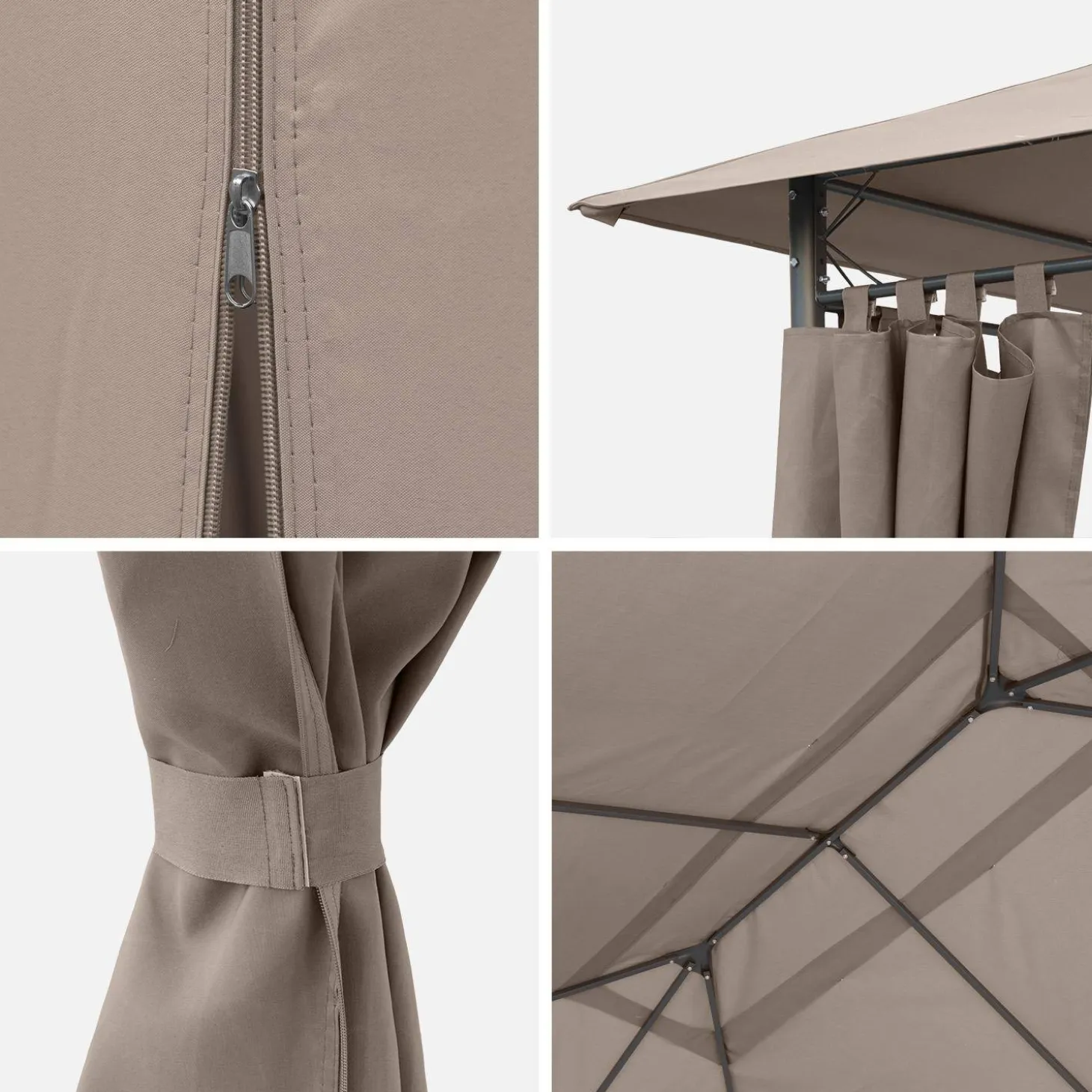 Gazebo para eventos com cortinas, 3x4m