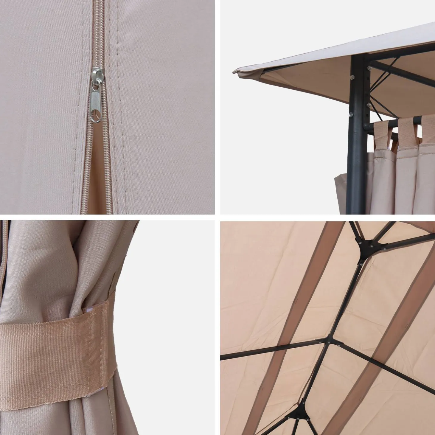 Gazebo para eventos com cortinas, 3x4m