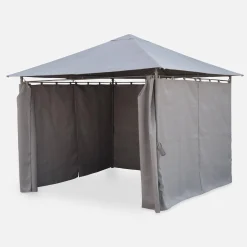Gazebo 3x3m com cortinas